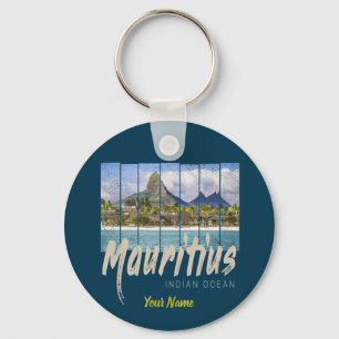 Mauritius  strand souvenir in de Indische Oceaan Sleutelhanger