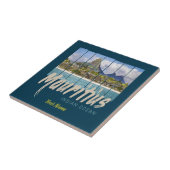 Mauritius  strand souvenir in de Indische Oceaan Tegeltje (Zijkant)