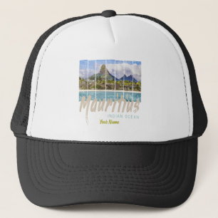 Mauritius strand souvenir in de Indische Oceaan Trucker Pet