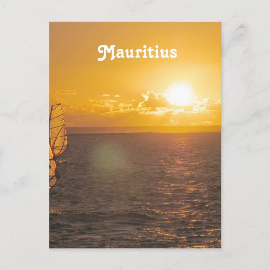 Mauritius Sunset Briefkaart (Voorkant)