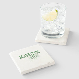 Mauritius Tree Roots Word Art Mauritian Rooted Stenen Onderzetter