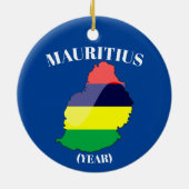 Mauritius Trip kerstversiering Keramisch Ornament (Achterkant)