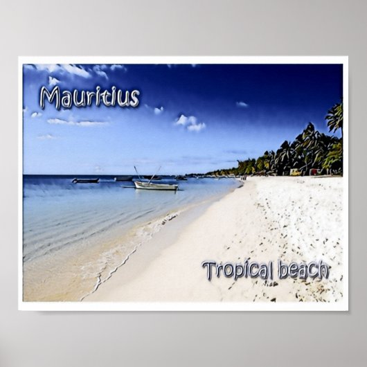 Mauritius - Tropisch strand - Poster (Voorkant)