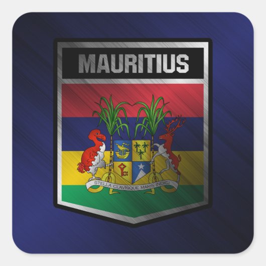 Mauritius Vierkante Sticker (Voorkant)