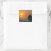 Mauritius Vierkante Sticker (Tas)