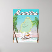 Mauritius vintage-poster canvas afdruk (Voorkant)