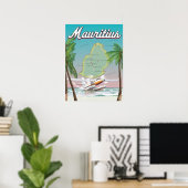 Mauritius vintage-poster poster (Thuiskantoor)