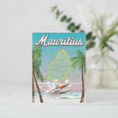 Mauritius vintage reisposter briefkaart (Staand voorkant)