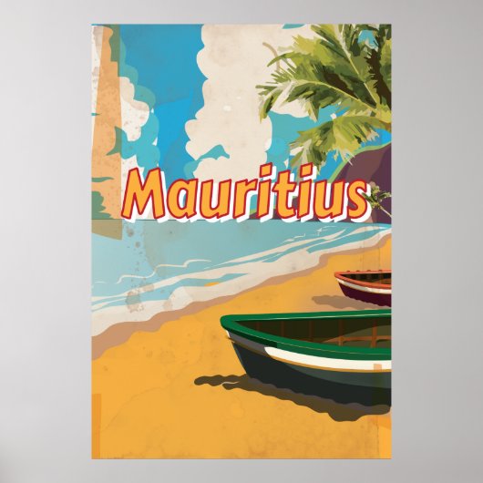 Mauritius Vintage vakantieposter Poster (Voorkant)