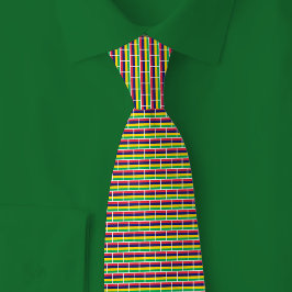 Mauritius Vlag Baksteenpatroon Stropdas