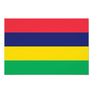 Mauritius Vlag Foto Afdruk