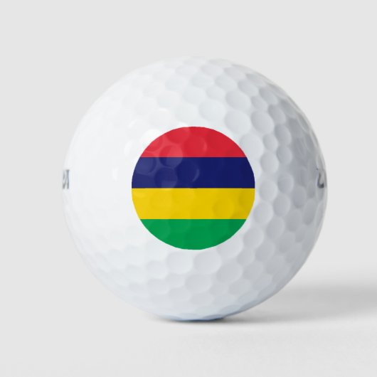 Mauritius Vlag Golfballen (Voorkant)