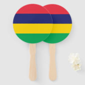 Mauritius-vlag Handwaaier (Voorkant en achterkant)