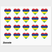Mauritius Vlag Hart Sticker (Vel)