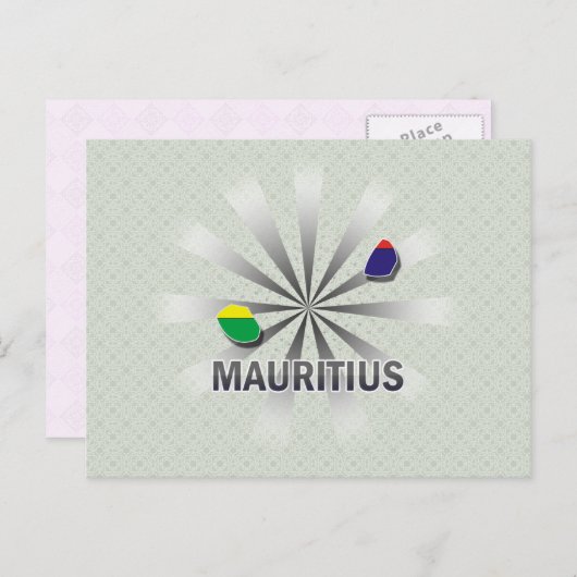 Mauritius vlag kaart 2.0 (Voorkant / Achterkant)
