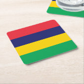 Mauritius-vlag Kartonnen Onderzetters (Schuin)