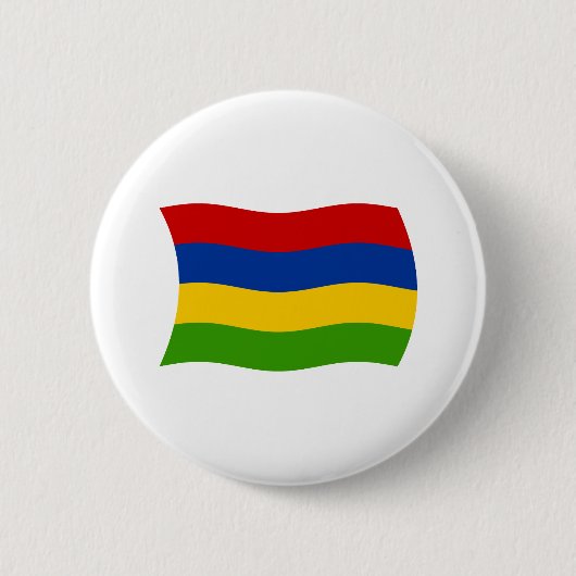 Mauritius Vlag Knop Ronde Button 5,7 Cm (Voorkant)