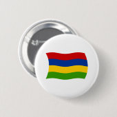 Mauritius Vlag Knop Ronde Button 5,7 Cm (Voorkant /achterkant)