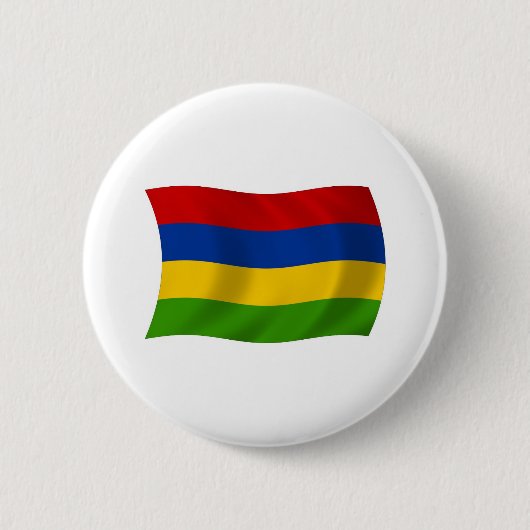 Mauritius Vlag Knop Ronde Button 5,7 Cm (Voorkant)