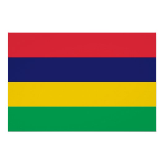 Mauritius Vlag Perfect Poster (Voorkant)