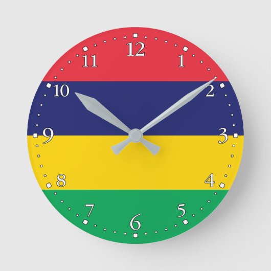 Mauritius Vlag Ronde Klok (Voorkant)