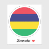 Mauritius Vlag Ronde Sticker (Vel)