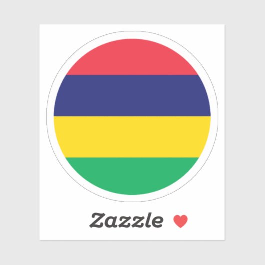 Mauritius Vlag Ronde Sticker (Vel)