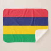 Mauritius Vlag Sherpa Deken (Voorkant (horizontaal))