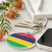 Mauritius Vlag Sleutelhanger (Voorkant Rechts)