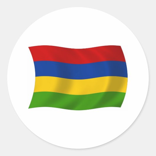 Mauritius Vlag Sticker (Voorkant)