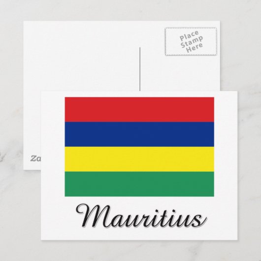 Mauritius-vlaggenontwerp Briefkaart (Voorkant / Achterkant)
