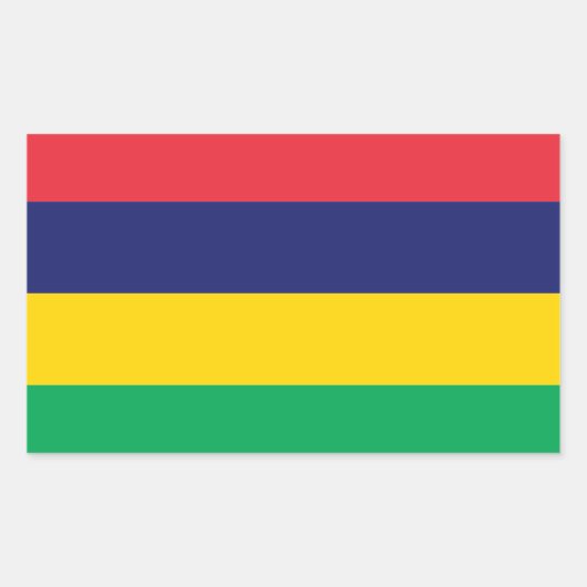 Mauritius* Vlaggensticker Rechthoekige Sticker (Voorkant)