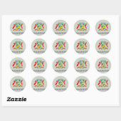 Mauritius wapenstilstand ronde sticker (Vel)