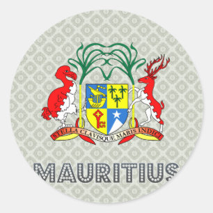 Mauritius wapenstilstand ronde sticker