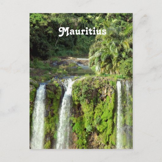 Mauritius Waterfall Briefkaart (Voorkant)