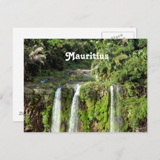 Mauritius Waterfall Briefkaart (Voorkant / Achterkant)