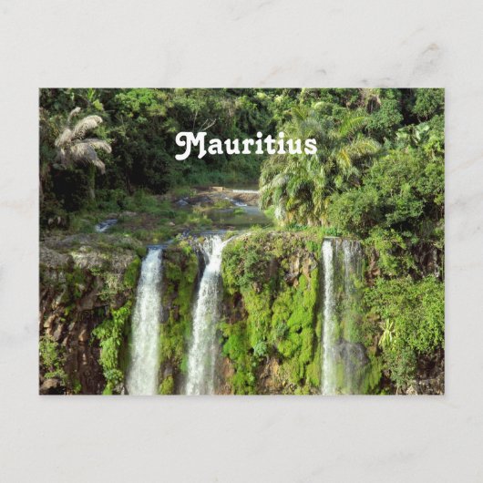 Mauritius Waterfall Briefkaart (Voorkant)
