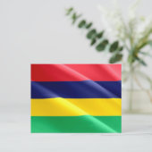 Mauritius - Waving Flag - Briefkaart (Staand voorkant)