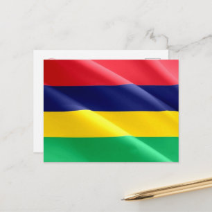 Mauritius - Waving Flag - Briefkaart