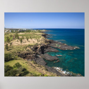 Mauritius, West-Mauritius, Belle Vue, Oceaan Poster