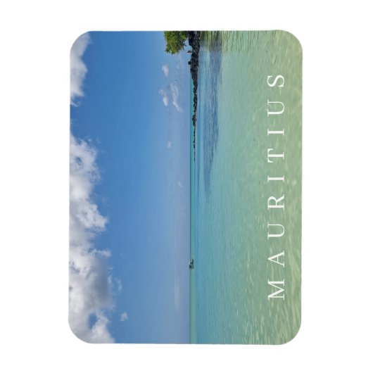 Mauritius zee en lucht uitzicht magneet (Verticaal)