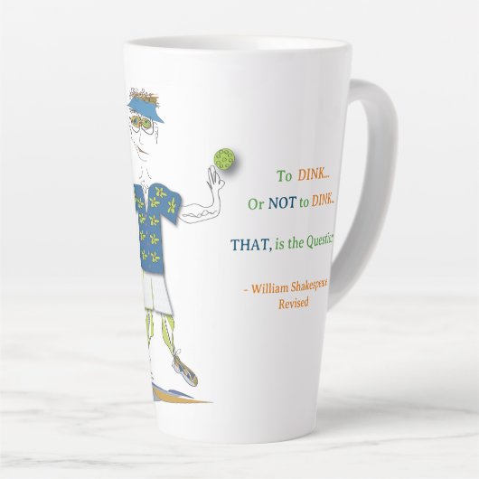 'Maury' - Pickleball Latte Mok (Shakespeare Rev.) (Rechterhoek)