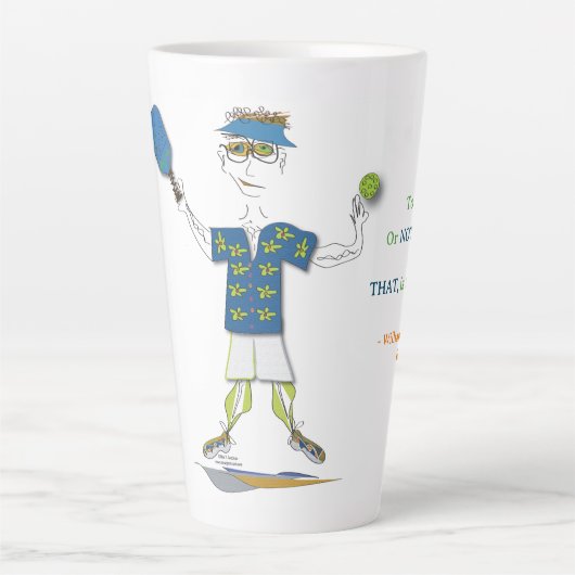 'Maury' - Pickleball Latte Mok (Shakespeare Rev.) (Voorkant)