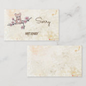 Maus auf Blütenzweig Visitekaartje (Voorkant / Achterkant)