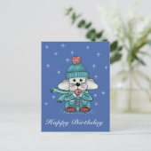 Maus im Schnee Briefkaart (Staand voorkant)