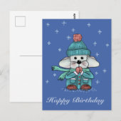 Maus im Schnee Briefkaart (Voorkant / Achterkant)