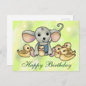 Maus mit Entchen Postkarte Briefkaart (Voorkant / Achterkant)