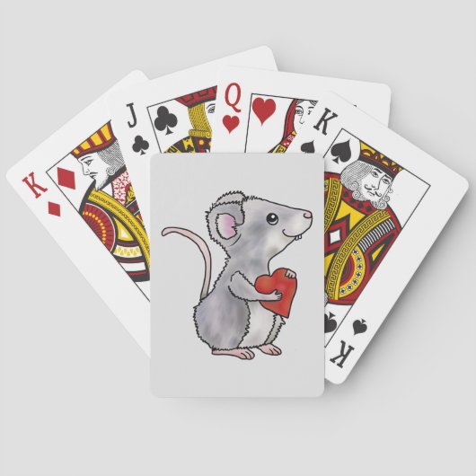 Maus mit Herz Pokerkaarten (Achterkant)