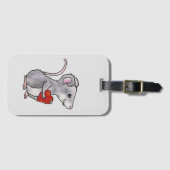 Maus mit Herz  Wiederverwendbare Einkaufstasche Bagagelabel (Voorkant (horizontaal))