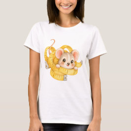 Maus mit Maßband Nähinspiration T-shirt